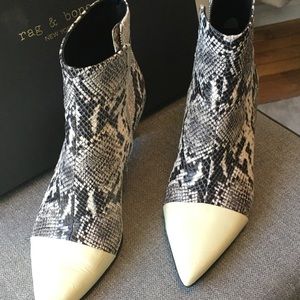 Rag and Bones snake skin boots